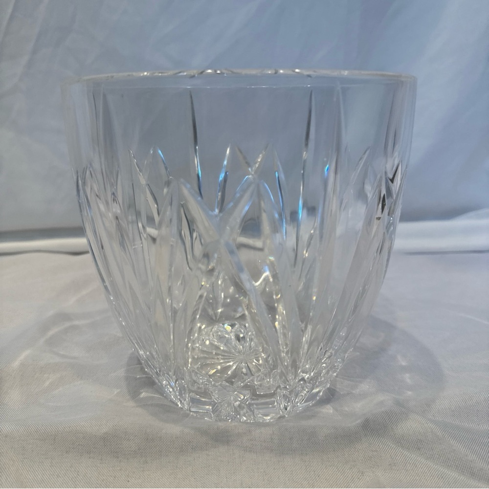 Elegant Waterford Crystal Cut Glass Flower Vase Brookside Pattern, 6.5” Tall